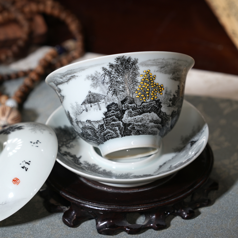 Ink-landscape Gaiwan