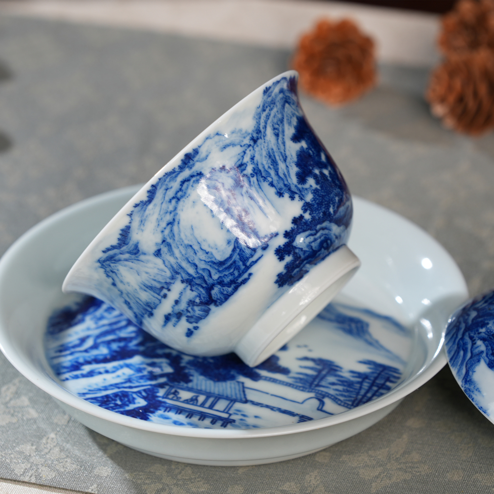 Delftware-pine Gaiwan