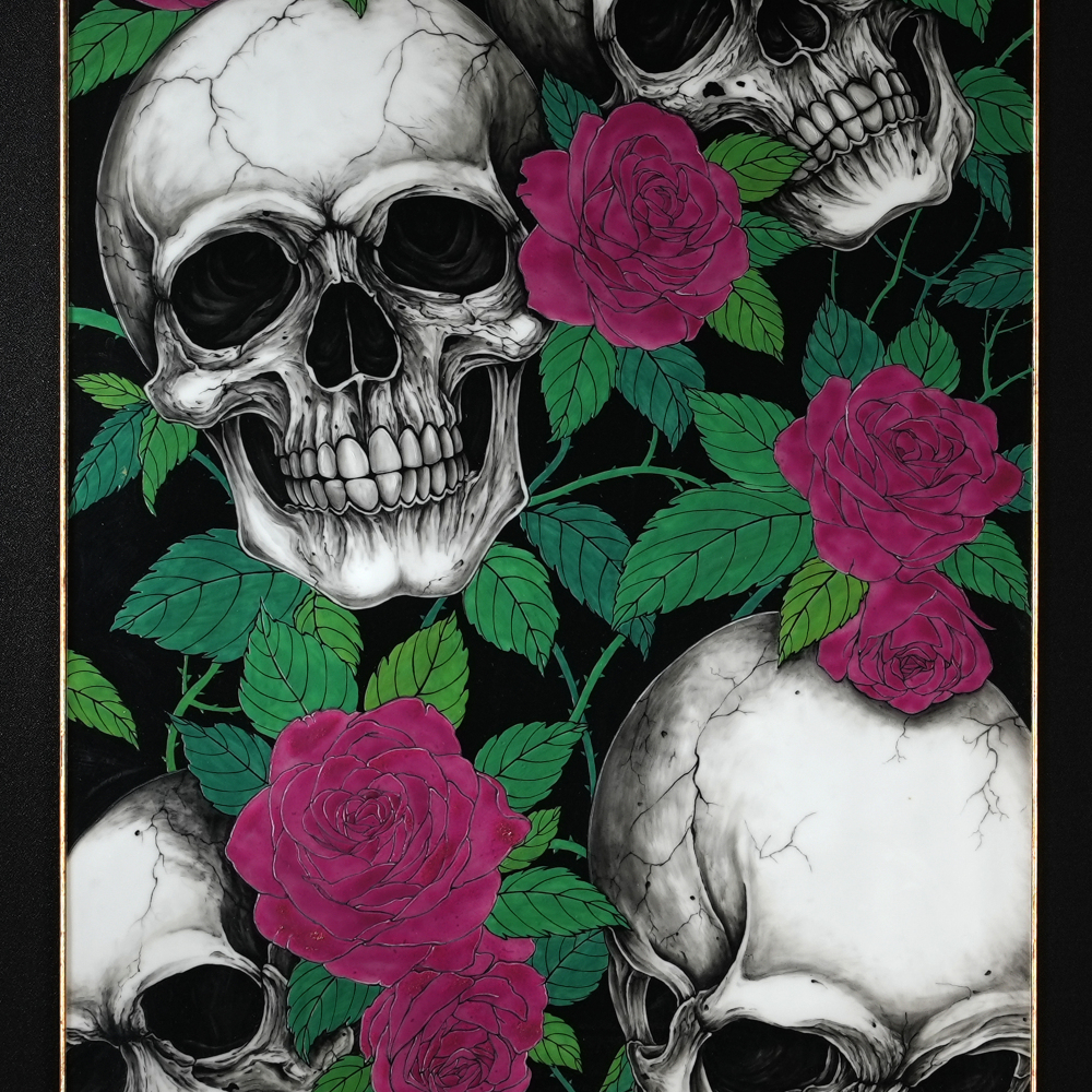 Flowers and Skulls