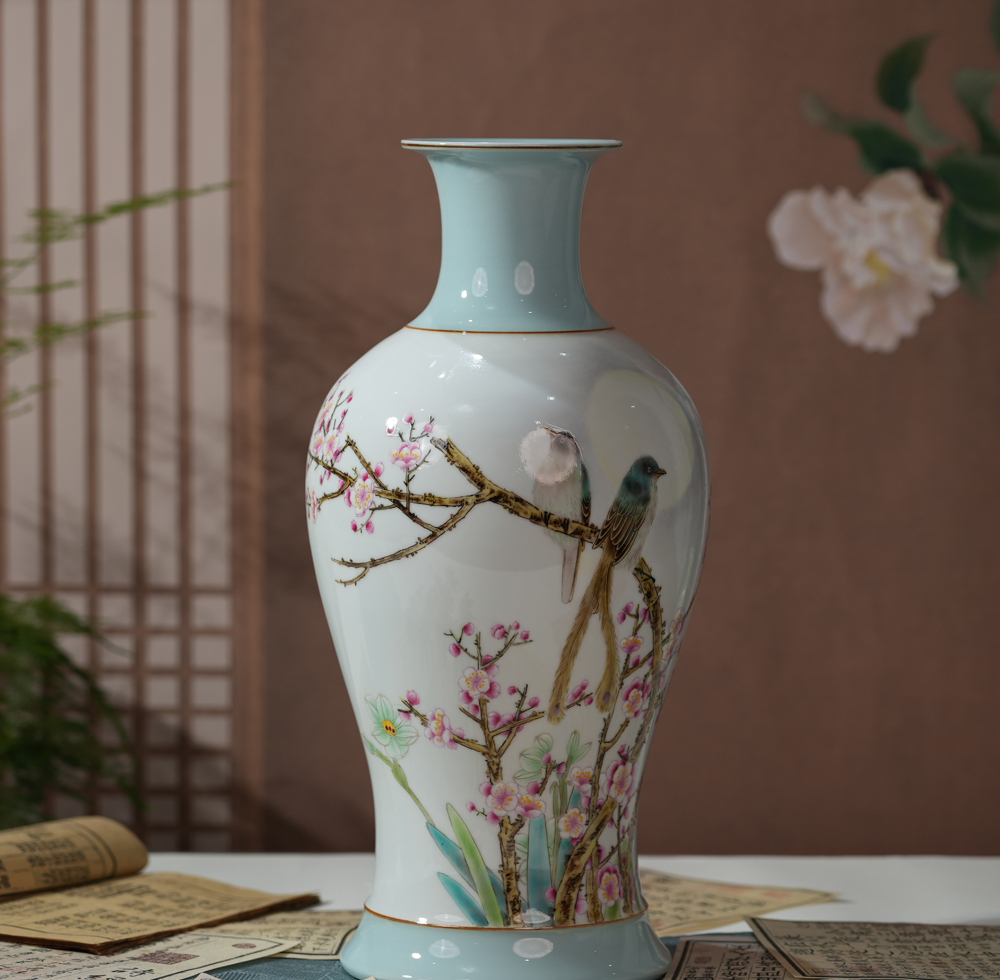 Whisper of Two Birds | Porcelain Vase | Handcrafted