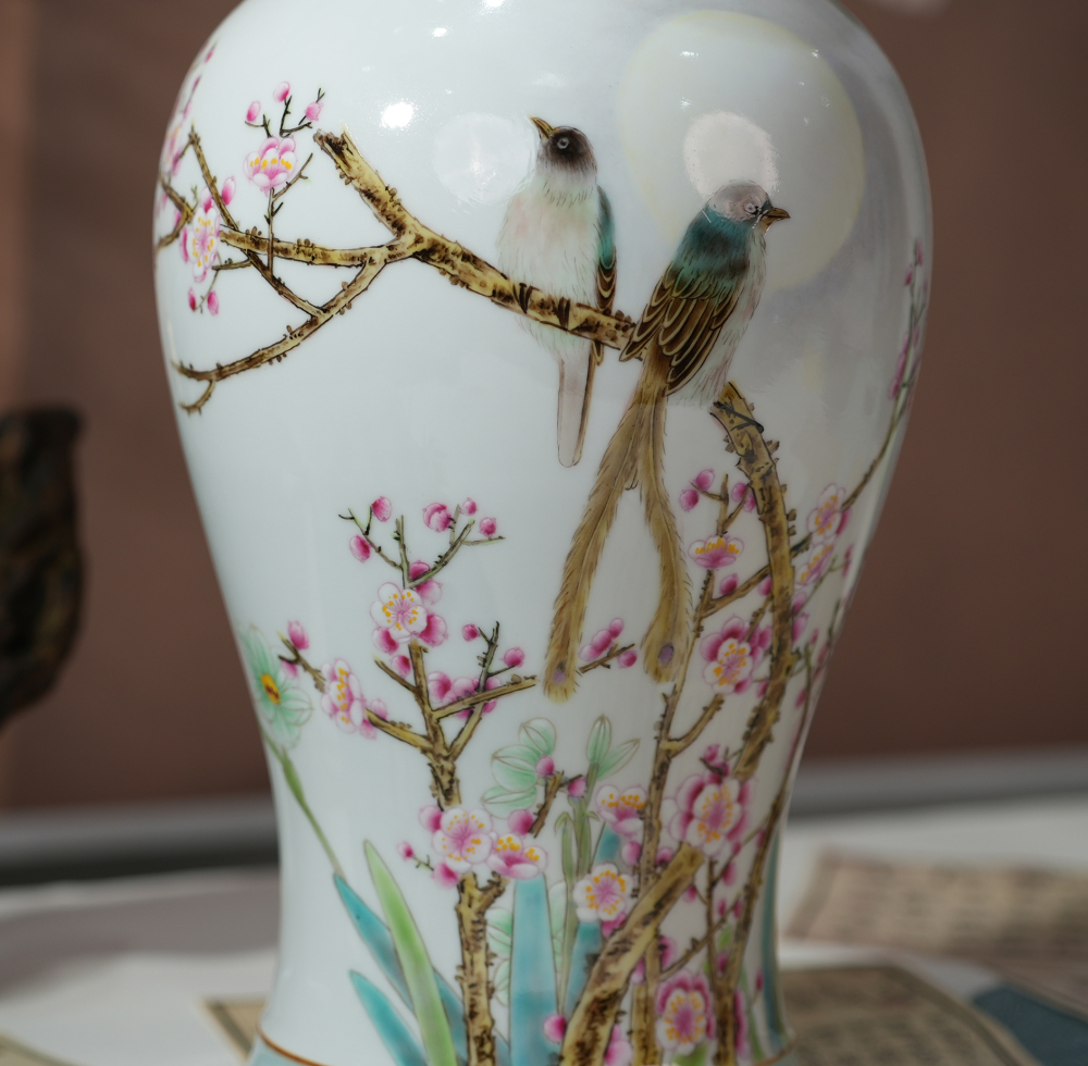 Whisper of Two Birds | Porcelain Vase | Handcrafted