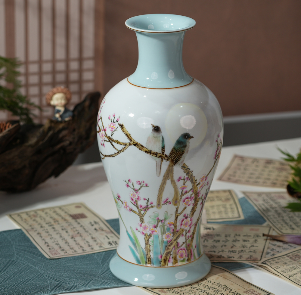 Whisper of Two Birds | Porcelain Vase | Handcrafted