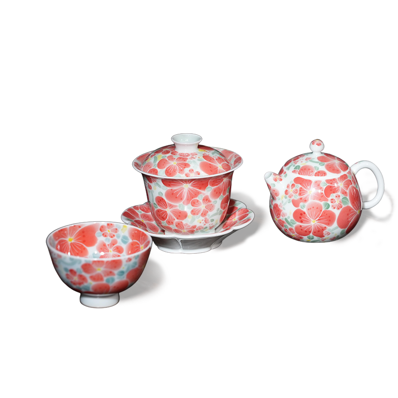 Plum Blossom Tea Set | Handcrafted Porcelain