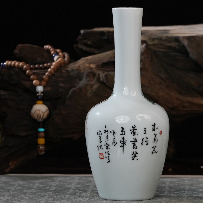 "Relaxation and Learning" - A Beautiful Porcelain Vase That Displays the Serene Beauty of Nature