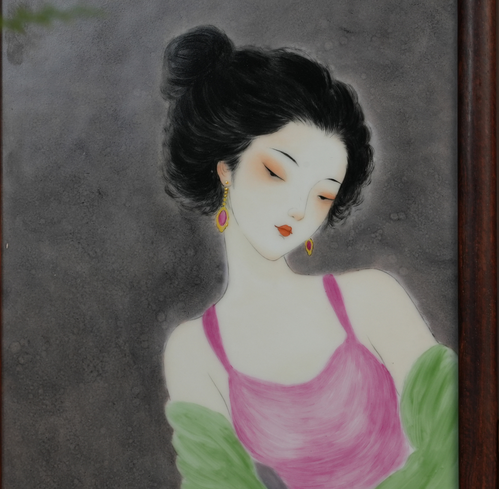 "Soft Dream Goddess" Hand-painted Porcelain Painting