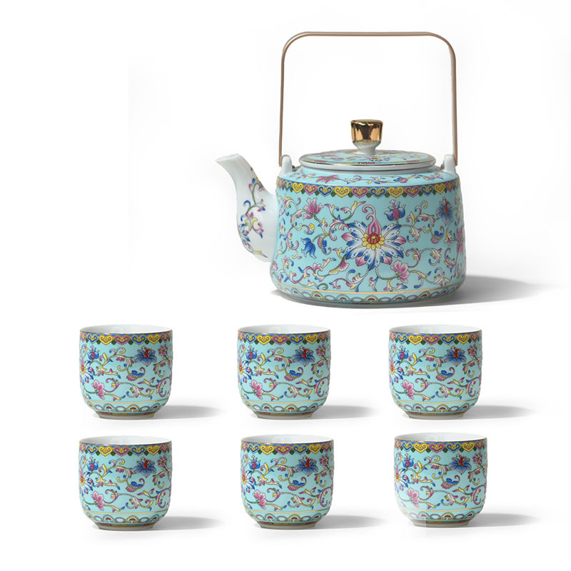 Pastel Flora|Tea Set|Porcelain|Jingdezhen