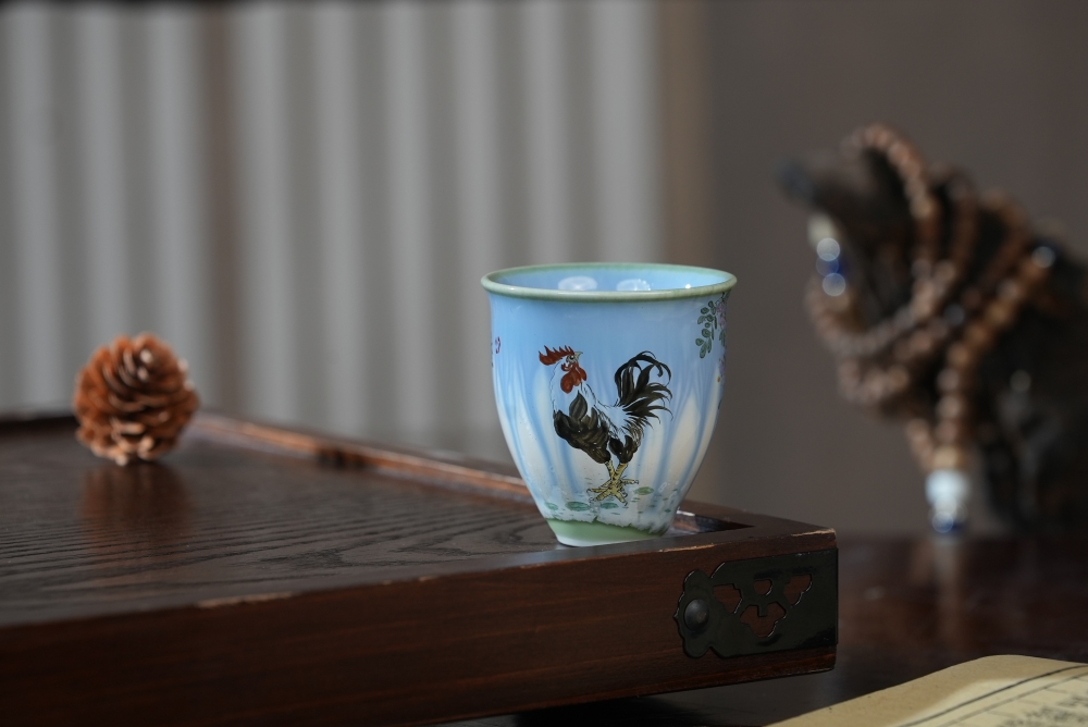 Ceramicpavilion|Rooster Master Cup|Handpainted|Porcelain