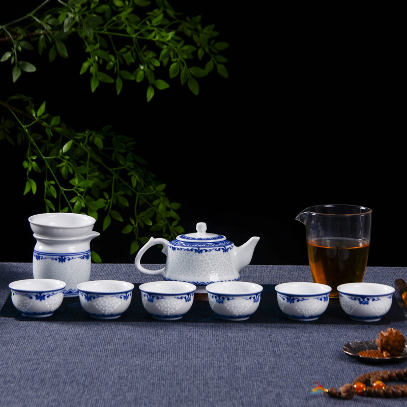 Ceramicpavilion|Diamond Linglong Porcelain Tea Set|Handpainted