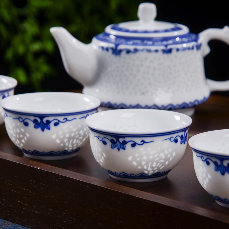 Ceramicpavilion|Diamond Linglong Porcelain Tea Set|Handpainted