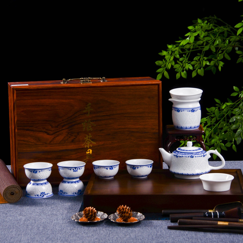 Ceramicpavilion|Diamond Linglong Porcelain Tea Set|Handpainted