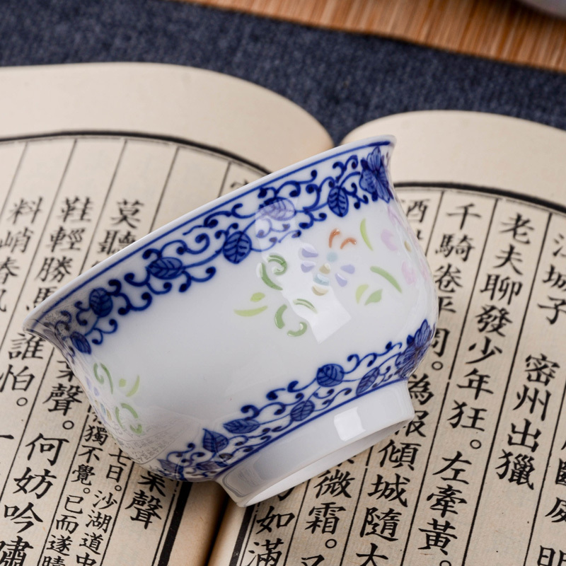 Ceramicpavilion|Floral Linglong Porcelain Tea Set|Handpainted