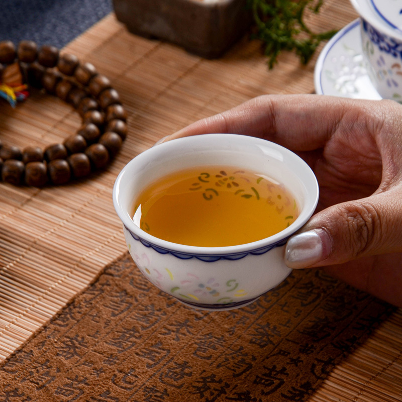 Ceramicpavilion|Floral Linglong Porcelain Tea Set|Handpainted
