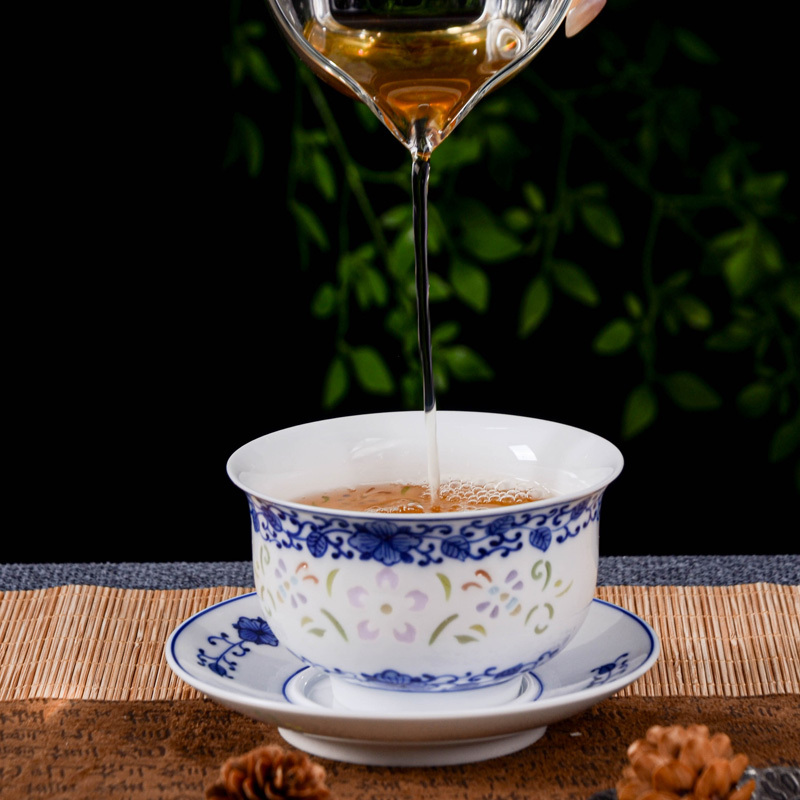 Ceramicpavilion|Floral Linglong Porcelain Tea Set|Handpainted
