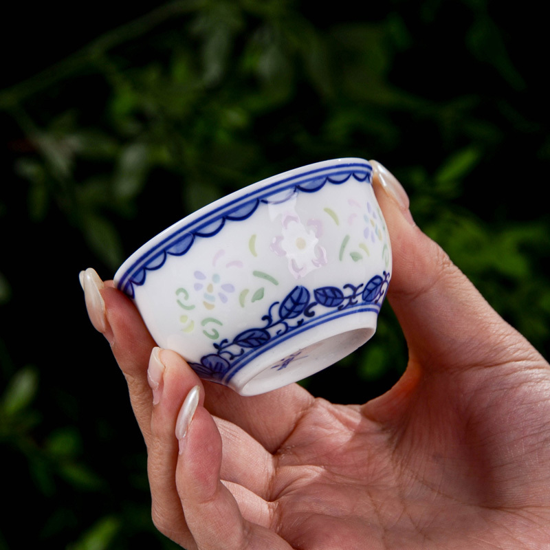 Ceramicpavilion|Floral Linglong Porcelain Tea Set|Handpainted