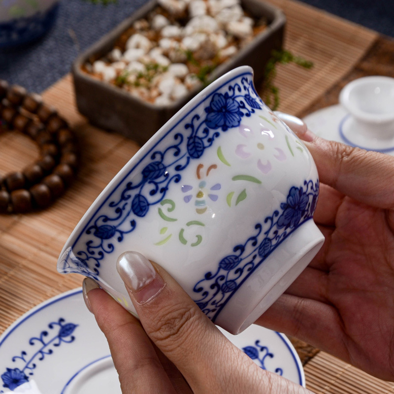 Ceramicpavilion|Floral Linglong Porcelain Tea Set|Handpainted