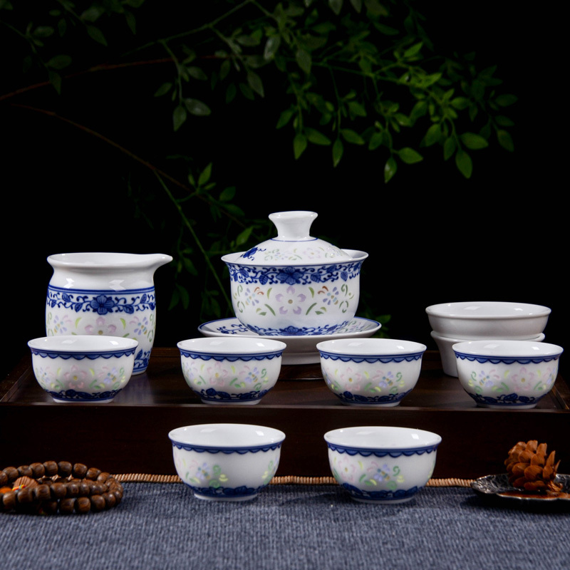 Ceramicpavilion|Floral Linglong Porcelain Tea Set|Handmade