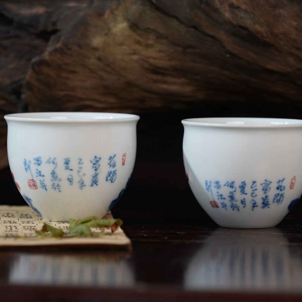 Ceramicpavilion|Wisteria&Peony&Lotus Tea Set|Handpainted|Porcelain