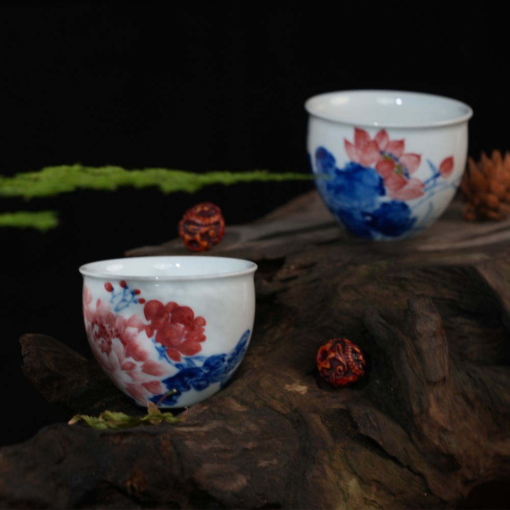 Ceramicpavilion|Wisteria&Peony&Lotus Tea Set|Handpainted|Porcelain