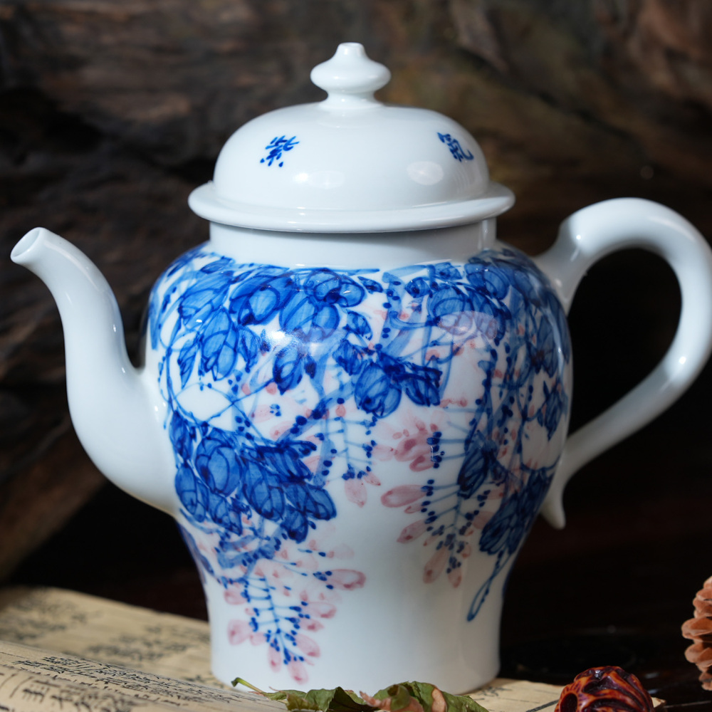 Ceramicpavilion|Wisteria&Peony&Lotus Tea Set|Handpainted|Porcelain