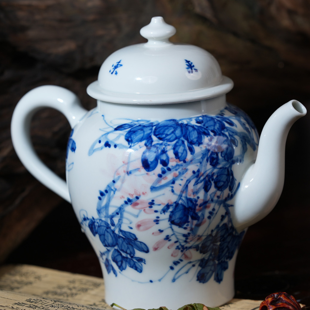 Ceramicpavilion|Wisteria&Peony&Lotus Tea Set|Handpainted|Porcelain