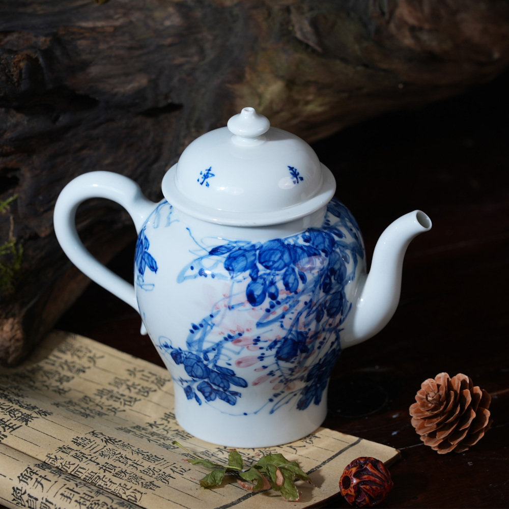 Ceramicpavilion|Wisteria&Peony&Lotus Tea Set|Handpainted|Porcelain