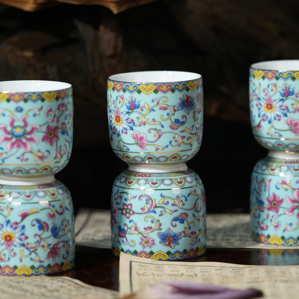 Ceramicpavilion|Pastel Flora|Tea Set|Porcelain|Jingdezhen