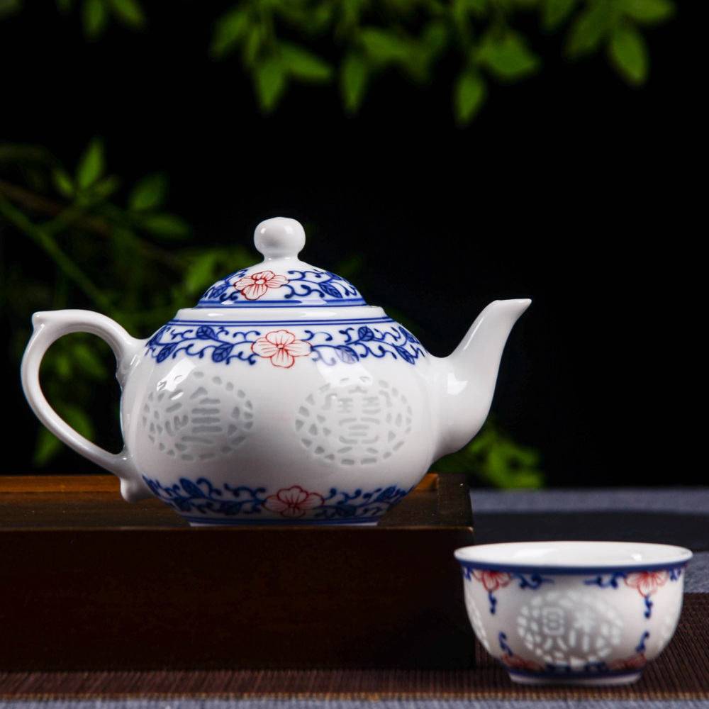 Ceramicpavilion|Treasure Linglong Porcelain Tea Set|Handpainted