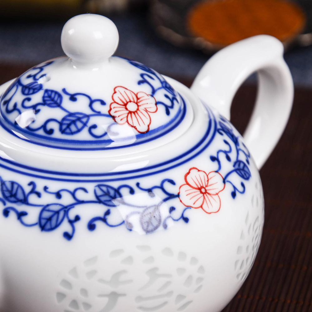 Ceramicpavilion|Treasure Linglong Porcelain Tea Set|Handpainted
