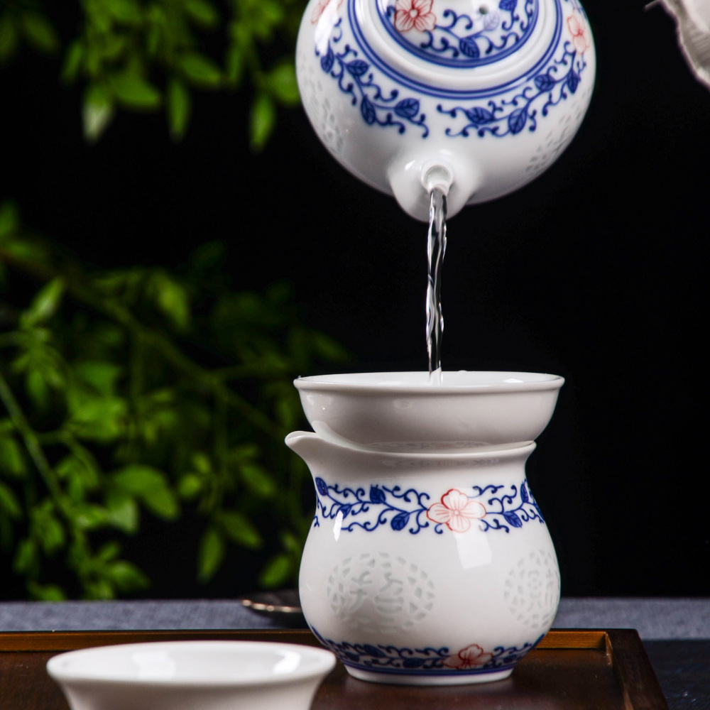 Ceramicpavilion|Treasure Linglong Porcelain Tea Set|Handpainted