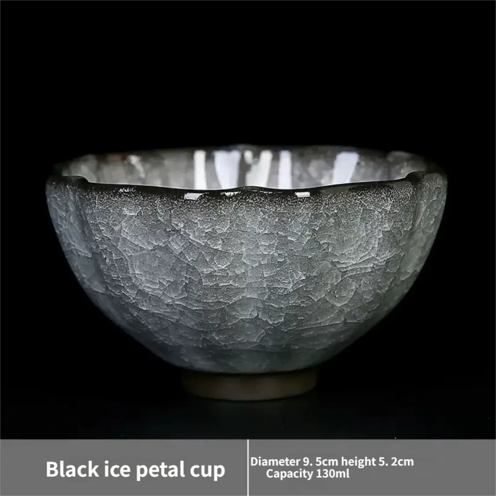 Ceramicpavilion|Jingdezhen Ice Crackle Glaze Teacup – Handcrafted Porcelain Tea Cup with Frosted Texture