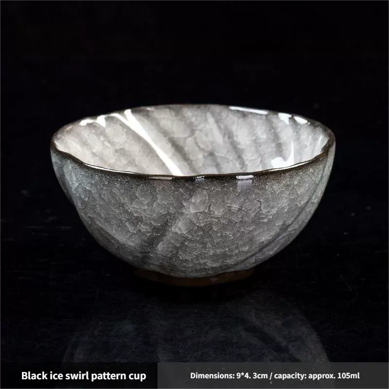 Ceramicpavilion|Jingdezhen Ice Crackle Glaze Teacup – Handcrafted Porcelain Tea Cup with Frosted Texture