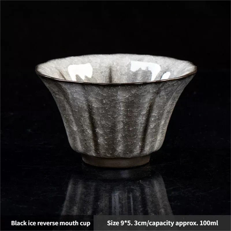 Ceramicpavilion|Jingdezhen Ice Crackle Glaze Teacup – Handcrafted Porcelain Tea Cup with Frosted Texture