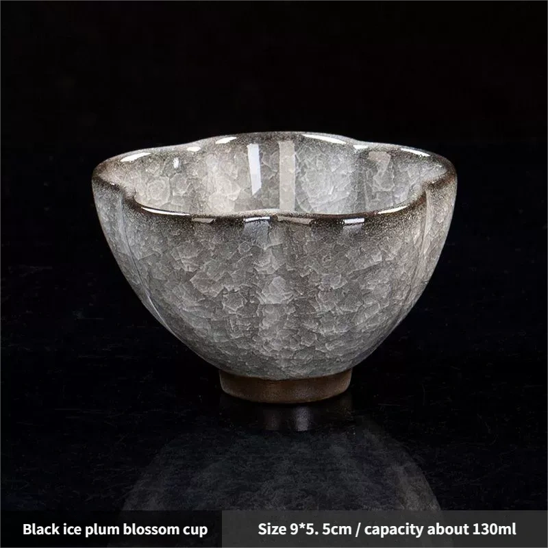 Ceramicpavilion|Jingdezhen Ice Crackle Glaze Teacup – Handcrafted Porcelain Tea Cup with Frosted Texture