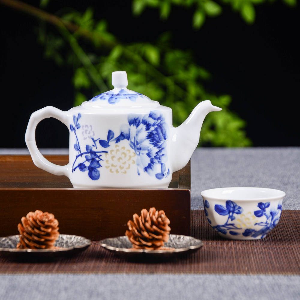 Ceramicpavilion|Peony Linglong Porcelain Tea Set|Handmade