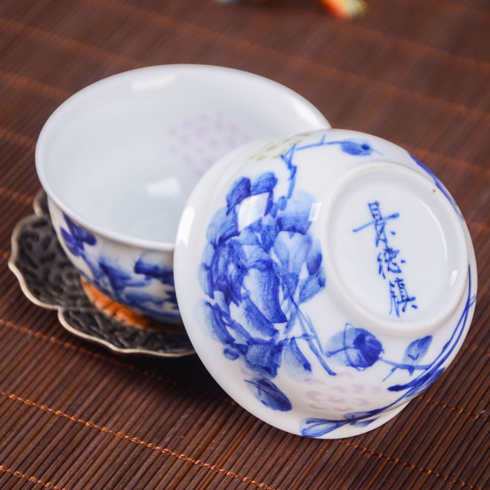 Ceramicpavilion|Peony Linglong Porcelain Tea Set|Handmade