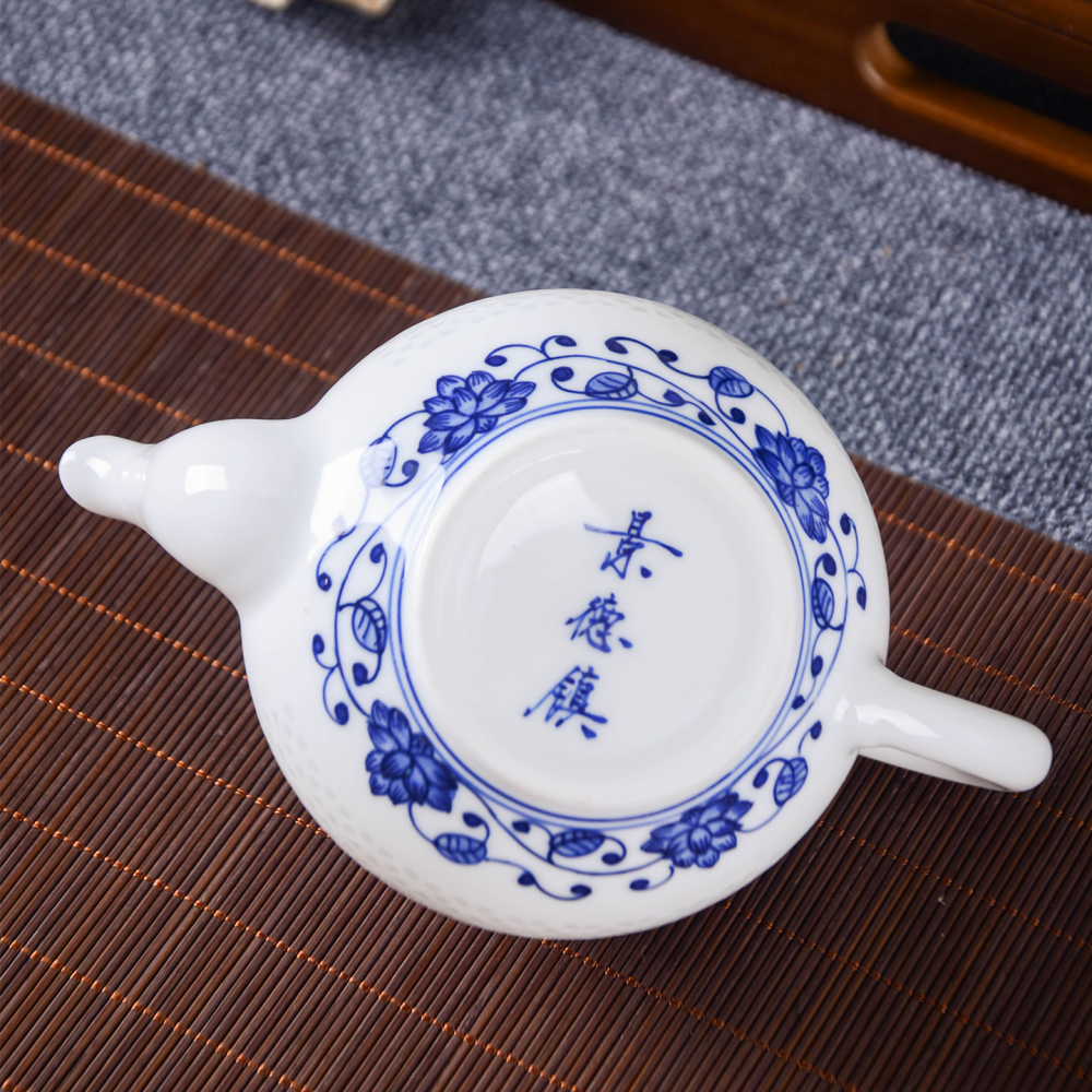 Ceramicpavilion|Window Grilles Scrolling Lotus Tea Set|Porcelain