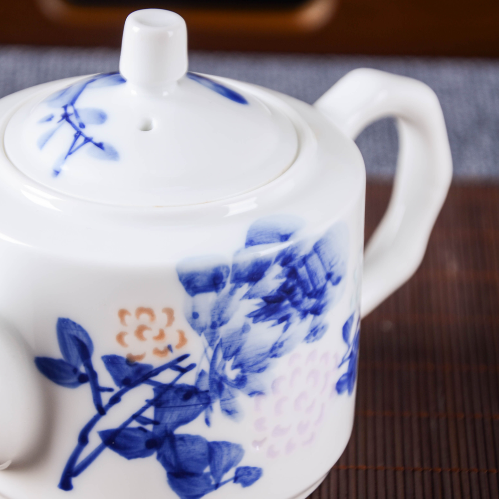 Ceramicpavilion|Peony Linglong Porcelain Tea Set|Handmade