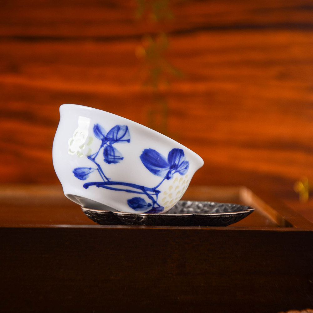 Ceramicpavilion|Peony Linglong Porcelain Tea Set|Handmade