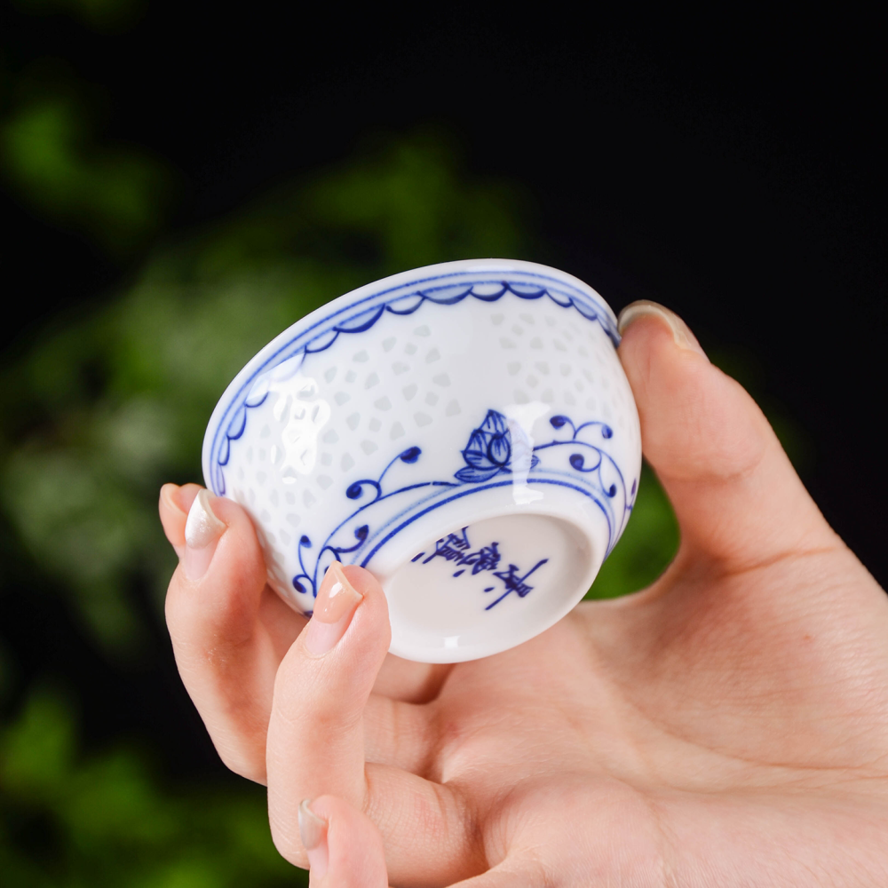 Ceramicpavilion|Window Grilles Scrolling Lotus Tea Set|Porcelain