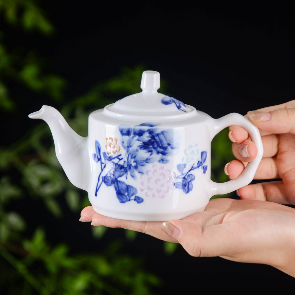 Ceramicpavilion|Peony Linglong Porcelain Tea Set|Handmade
