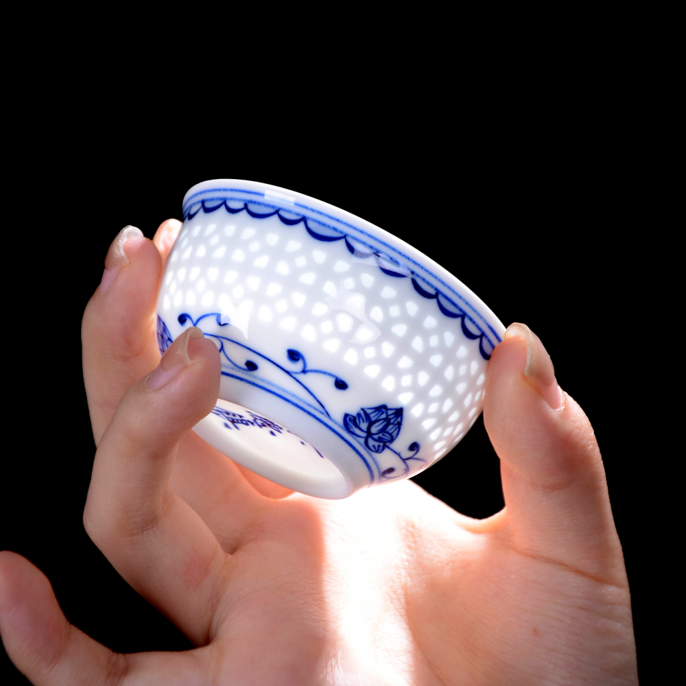 Ceramicpavilion|Window Grilles Scrolling Lotus Tea Set|Porcelain