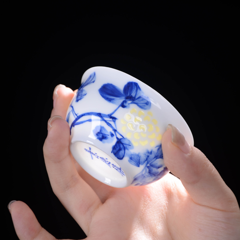 Ceramicpavilion|Peony Linglong Porcelain Tea Set|Handmade
