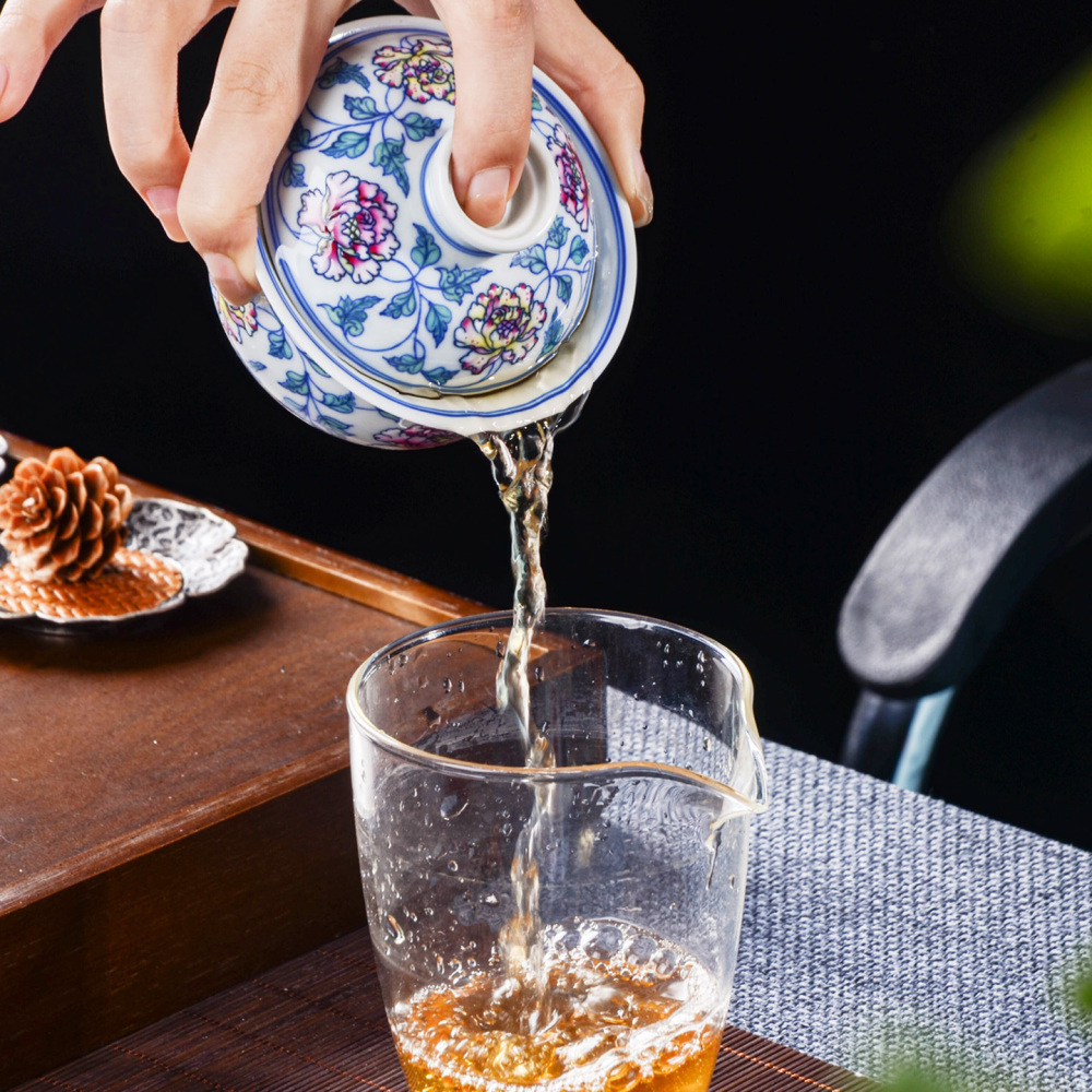 Doucai Peony Gongfu Tea Set