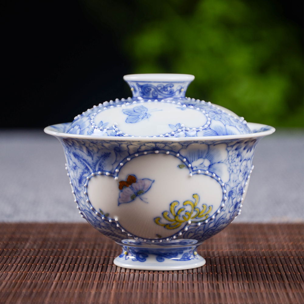 Ceramicpavilion|Openwork Window Butterfly Gaiwan|Handmade