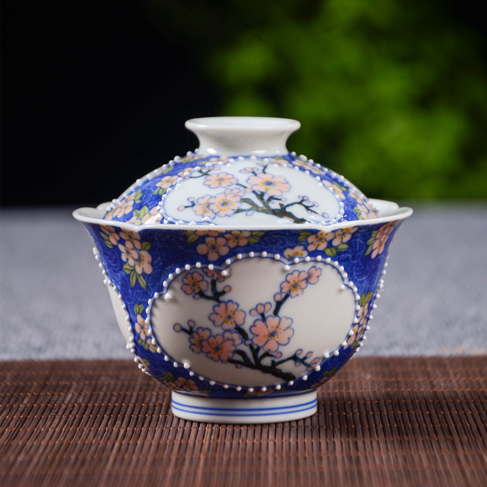 Ceramicpavilion|Openwork Window Plum Blossom Gaiwan|Handmade
