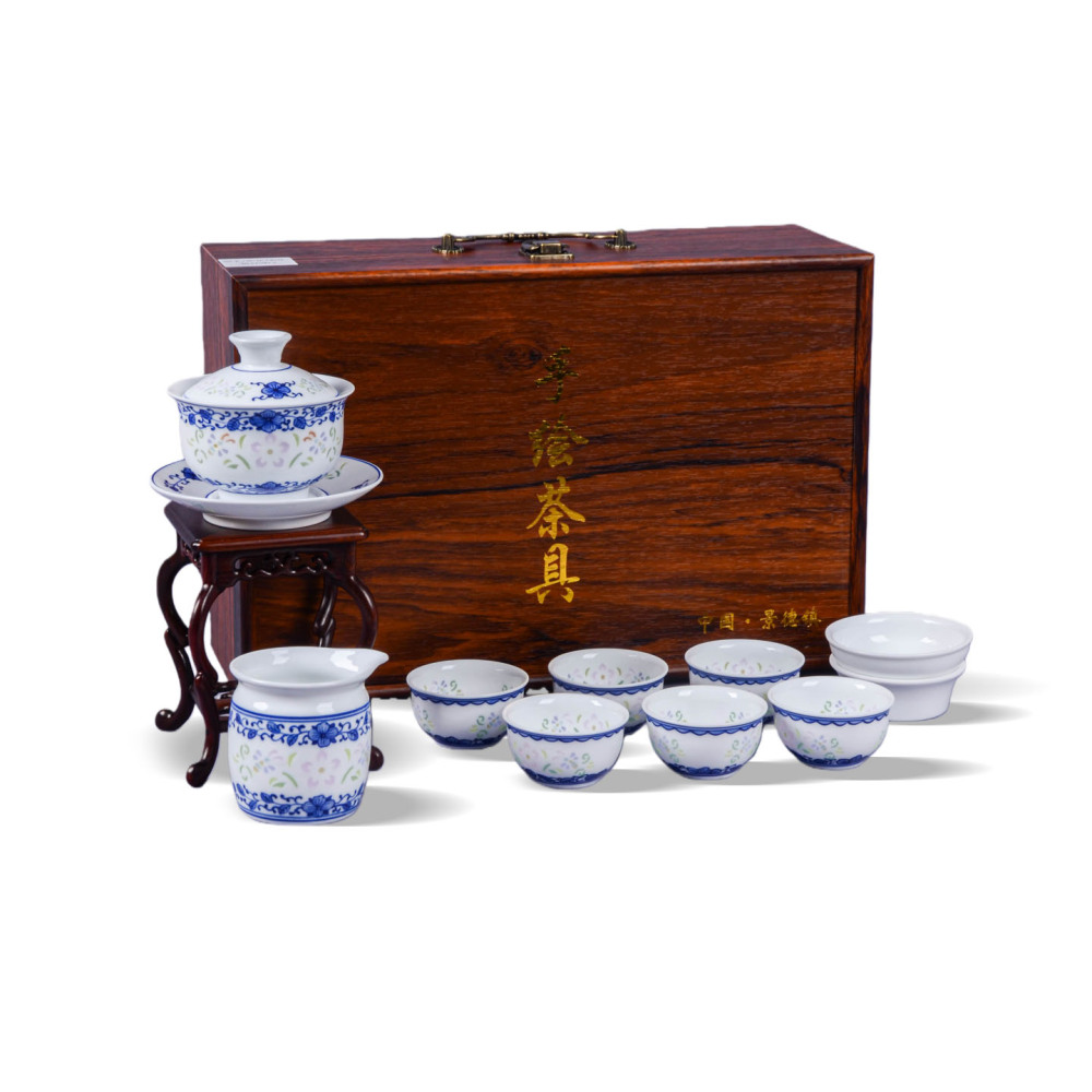 Ceramicpavilion|Floral Linglong Porcelain Tea Set|Handpainted