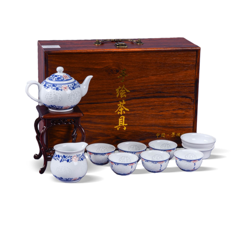 Ceramicpavilion|Treasure Linglong Porcelain Tea Set|Handpainted