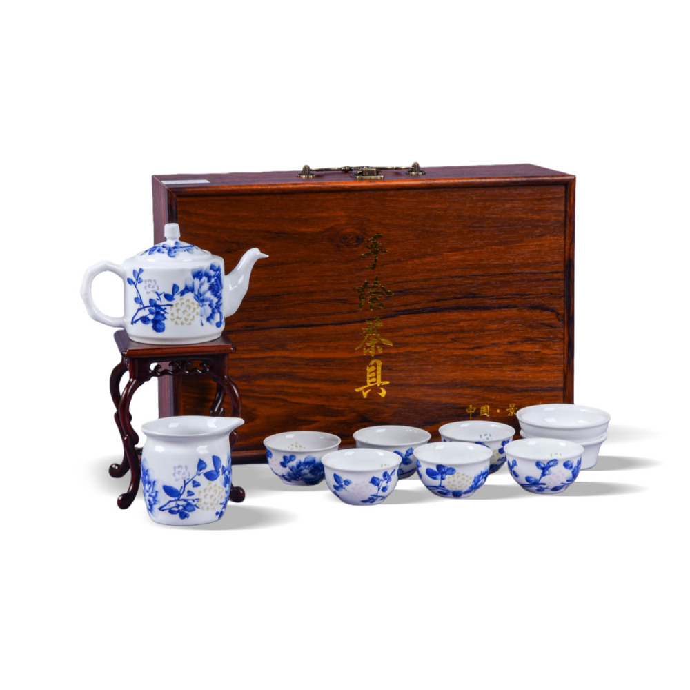 Ceramicpavilion|Peony Linglong Porcelain Tea Set|Handmade