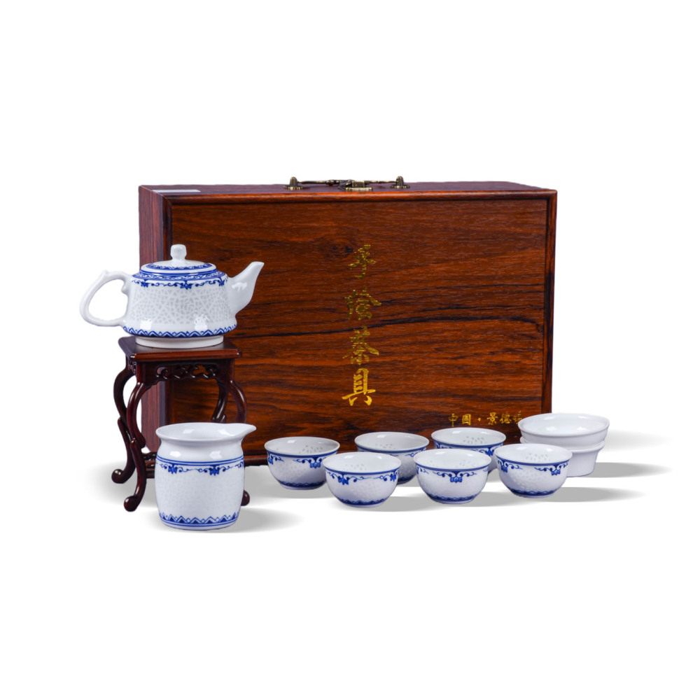 Ceramicpavilion|Diamond Linglong Porcelain Tea Set|Handpainted