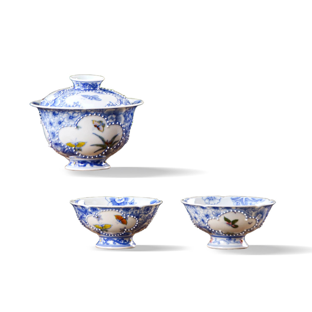 Ceramicpavilion|Openwork Window Butterfly Gaiwan|Handmade